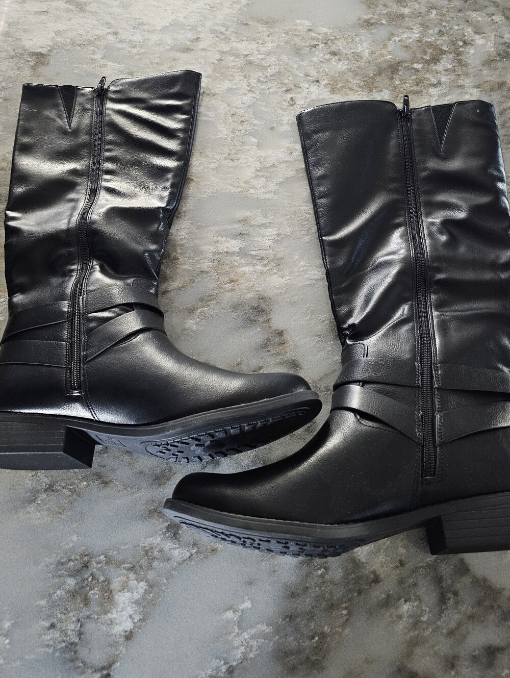 Style & Co Margoo Women's Riding Boots Black Size 9.5 M Tall Knee High